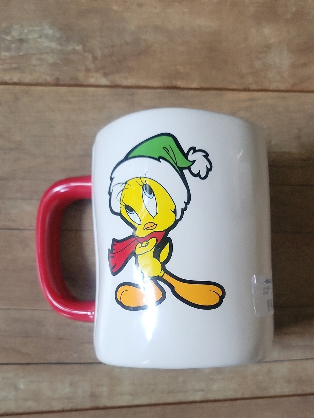 Rae Dunn Looney Tunes Ceramic Mug with Red Accent